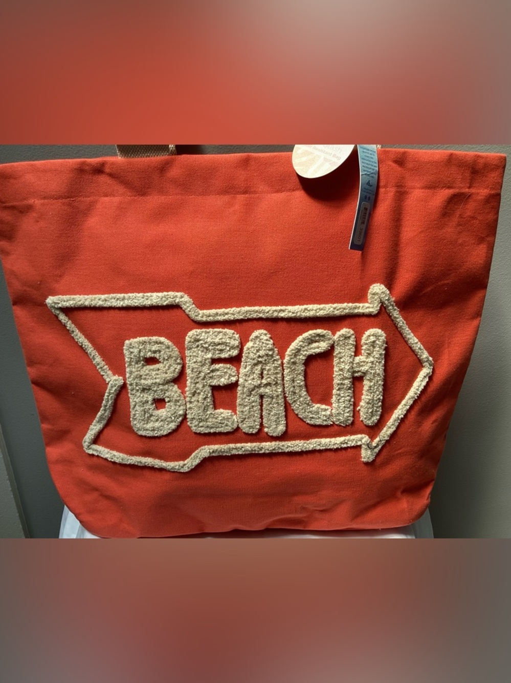 Elsie & Zoey Orange Beach Tote bag